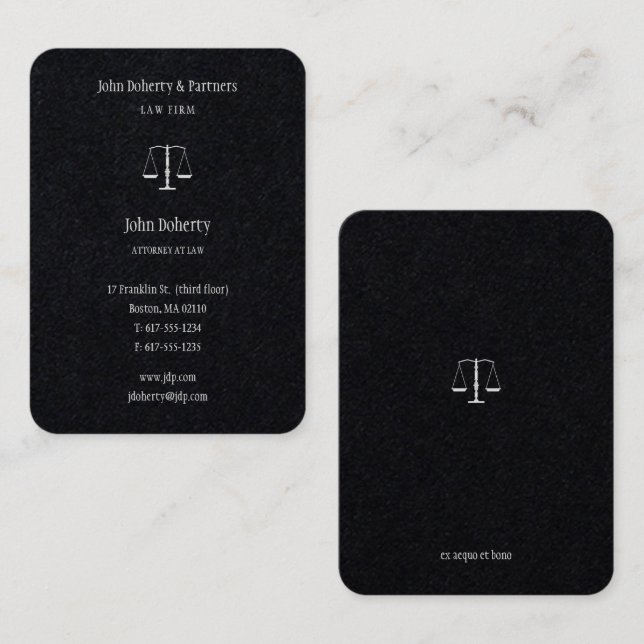 Attorney at Law | Elegant Classy Business Card (Front/Back)