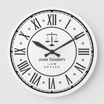 Attorney At Law | Elegant Classy Gift Large Clock by wierka at Zazzle