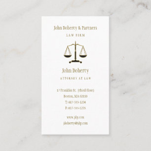 Attorney at Law Elegant Gold Business Card