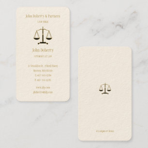 Attorney at Law Elegant Gold Business Card