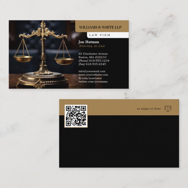 Attorney at Law | Elegant Professional Business Card (Front/Back)