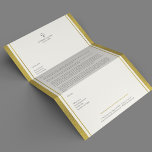 Attorney at law faux gold glitter stripes elegant letterhead<br><div class="desc">Upscale lawyer office luxury elegant letterhead template featuring a black scale of justice logo and your custom text on a light ivory cream background with faux gold lines borders.                Personalize it with your information!                Suitable for legal,  notary,  lawyer,  attorney,  advocate,  legal advisers,  any other law services business.</div>