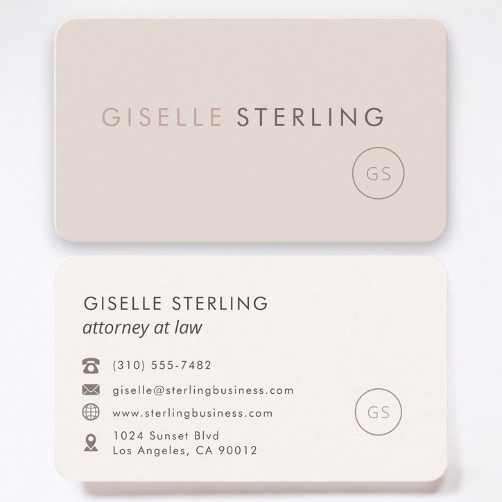 Attorney At Law Feminine Professional Business Card
