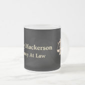 Attorney At Law Frosted Glass Coffee Mug (Front Right)