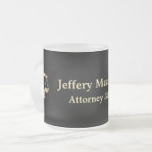 Attorney At Law Frosted Glass Coffee Mug (Front Left)