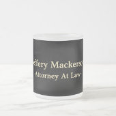 Attorney At Law Frosted Glass Coffee Mug (Center)