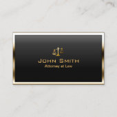 Attorney at Law Gold Border Professional Modern Business Card | Zazzle