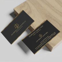 Attorney At Law-Gold Scale & Border On Black Linen