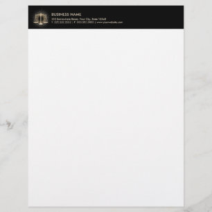 Attorney at Law Gold Scale of Justice Lawyer Letterhead