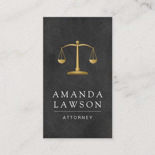 Attorney at Law  Golden Justice Scale Appointment Card