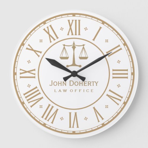 ATTORNEY AT LAW  Golden Personalizable Large Clock