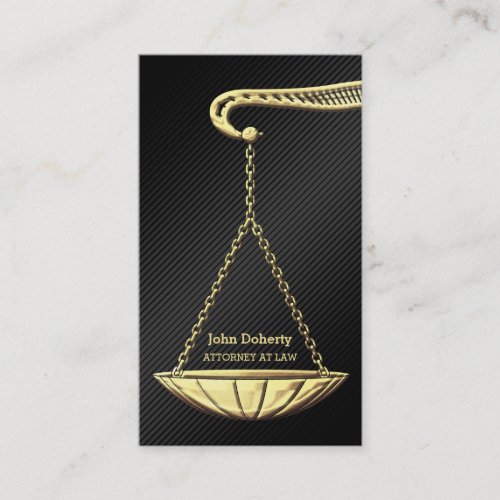 Attorney at Law  Golden Scales of Justice Business Card
