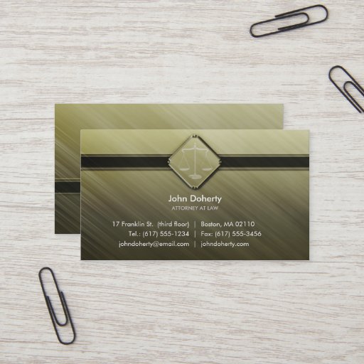 Customizable ATTORNEY AT LAW - Business Card