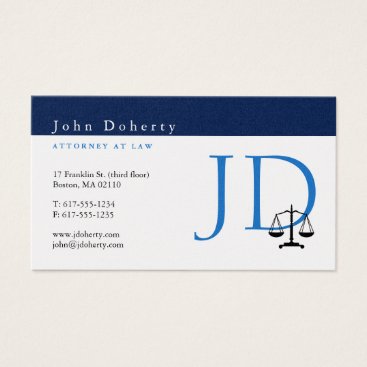 Attorney at Law | Initials Business Card Attorney at Law | Initials Business Card