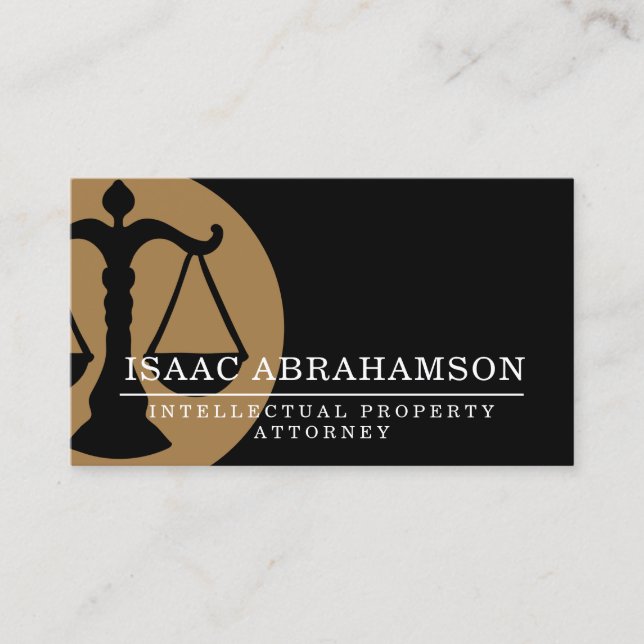 Attorney at Law Intellectual Property Lawyer Business Card (Front)