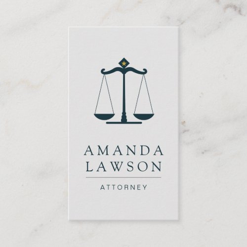 Attorney at Law Justice Scales Appointment Card
