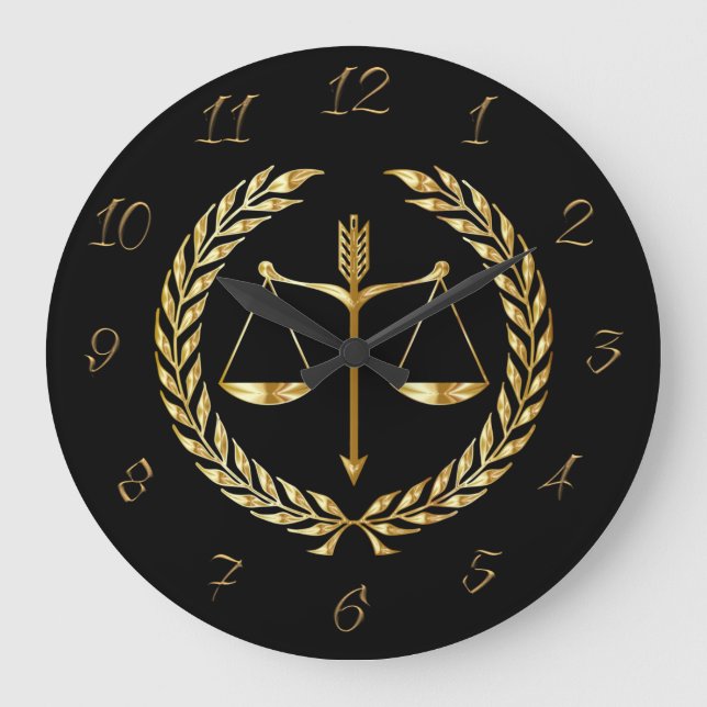 Attorney at Law Large Clock (Front)