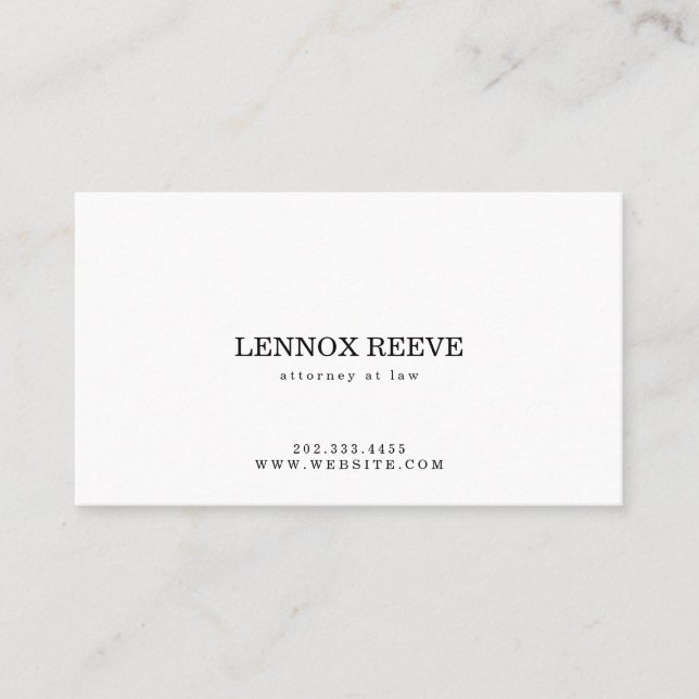 Attorney At Law, Law Firm, Lawyer Business Card (Front)