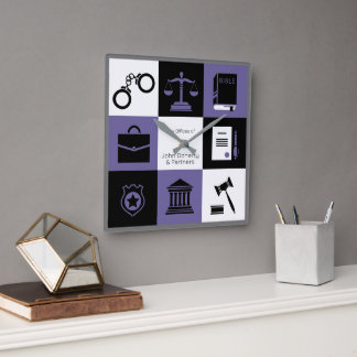 Attorney at Law | Law Office Square Wall Clock
