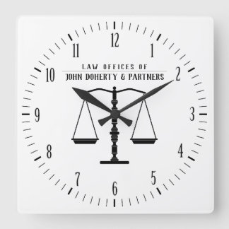 Attorney at Law | Law Office Square Wall Clock
