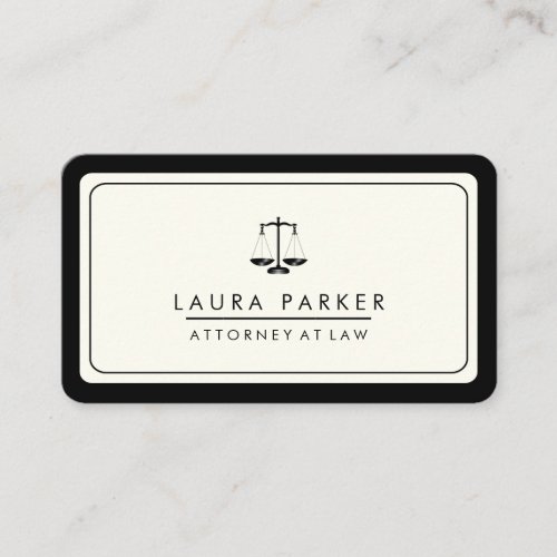 Attorney At Law Lawyer Black Scale Professional Business Card