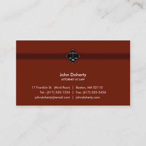 Customizable Attorney at Law - Business Card