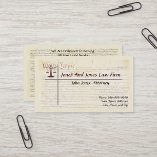 Attorney At Law Lawyer Business Card