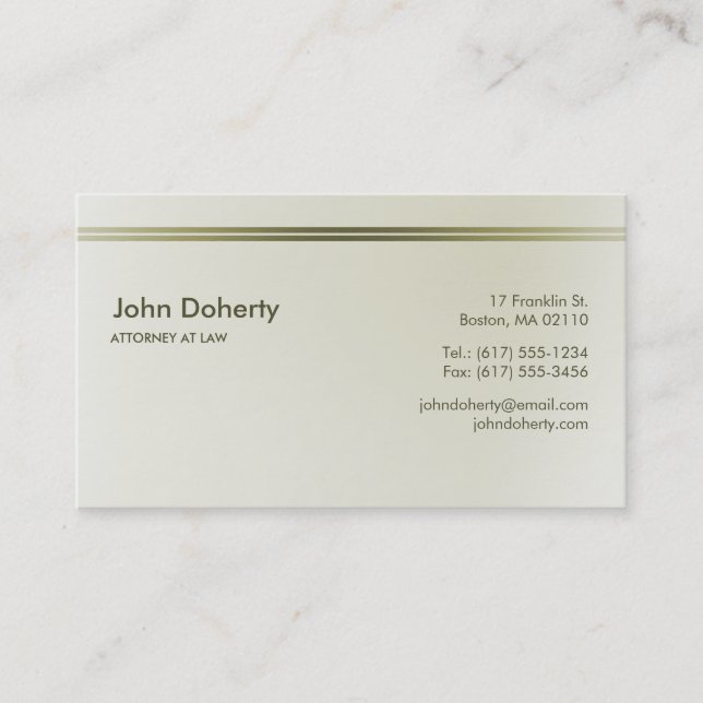 ATTORNEY AT LAW | Lawyer Business Card (Front)