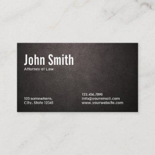 Attorney at Law Lawyer Elegant Leather Business Card