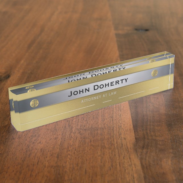 ATTORNEY AT LAW | Lawyer Name Plate (Side)