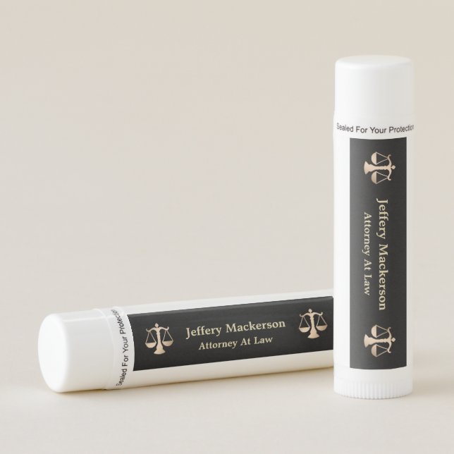 Attorney At Law Lawyer Scales of Justice Lip Balm (Front)