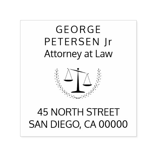 Attorney at law  lawyer scales of justice simple self_inking stamp