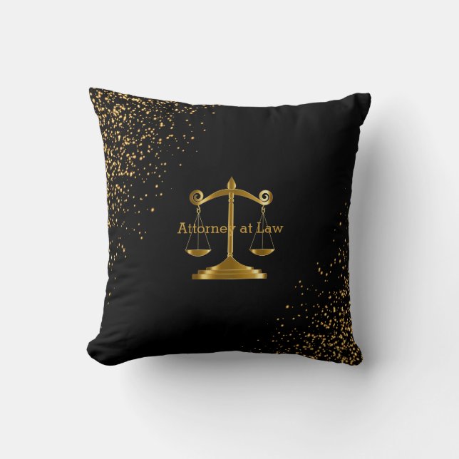 Attorney at Law - Lawyer Throw Pillow (Front)