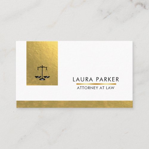 Attorney At Law Legal Black Scale Gold Vintage Business Card