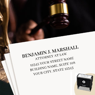 Attorney at Law Legal Professional Return Address Self-inking Stamp