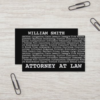 Attorney At Law Legal Terminology Business Card by businessCardsRUs at Zazzle