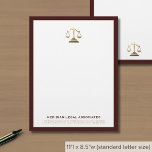 Attorney At Law Letterhead<br><div class="desc">Elevate your legal correspondence with our luxury letterhead featuring an elegant scales of justice emblem,  embodying simple elegance. It sets a professional tone for all your formal communications and documents.</div>