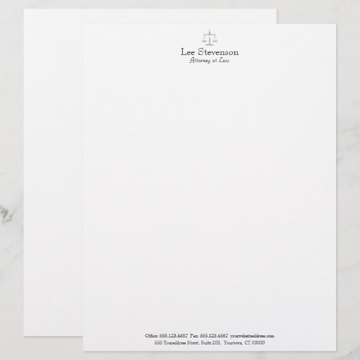Attorney at Law Letterhead Zazzle