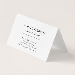 Attorney at Law Linen Minimalist Classical Pro Business Card