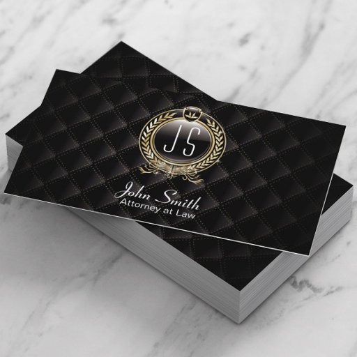 Customizable VIP Luxury Lawyer/Attorney Dark Business Card