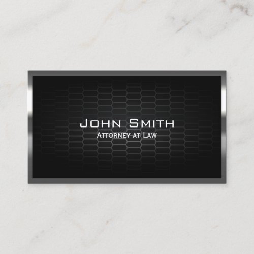 Attorney at Law Metal Border Modern Professional Business Card