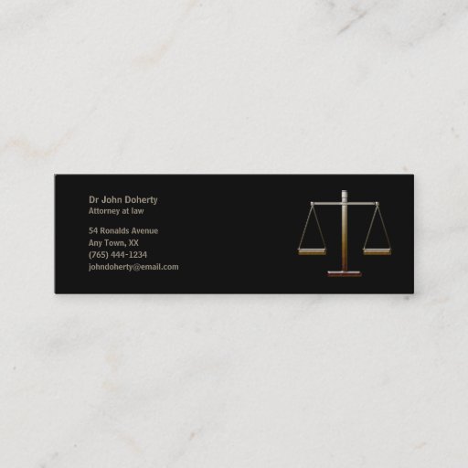 Customizable ATTORNEY AT LAW - Business Card