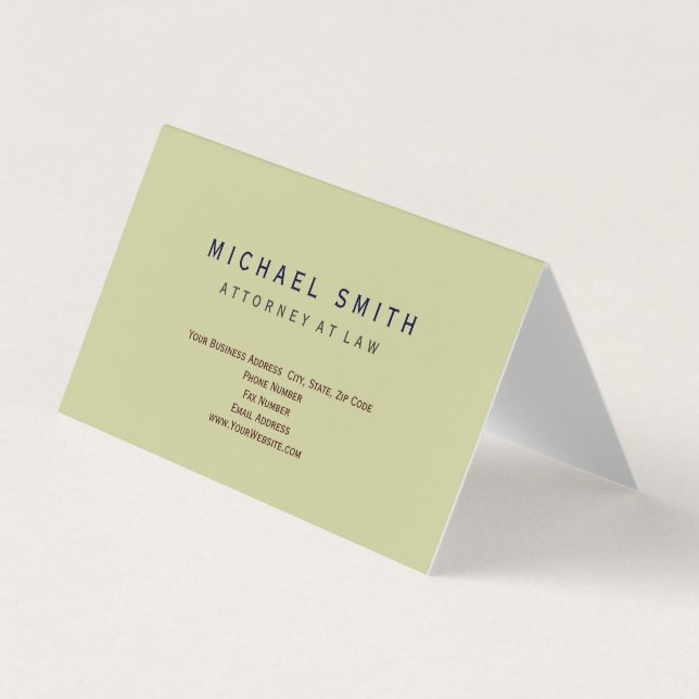 Attorney at Law Minimal Business Card (Front)
