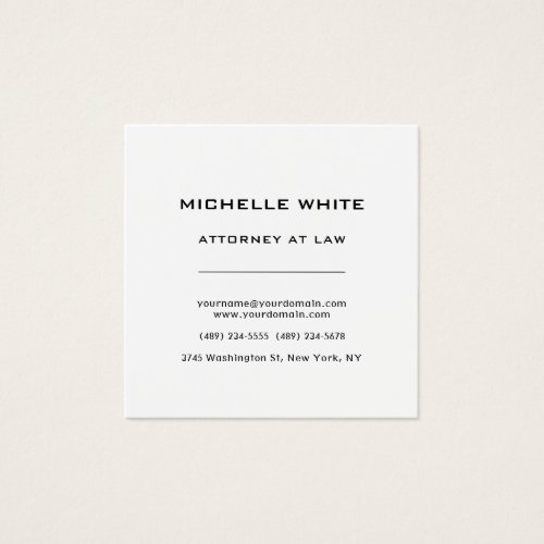 Attorney at Law Minimal Professional Profile Card