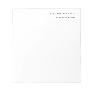 Attorney at Law Minimalist Classical Plain Notepad