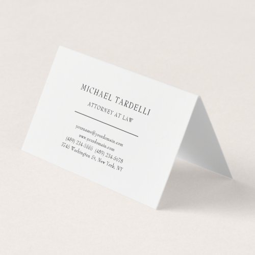 Attorney at Law Minimalist Classical Pro Business Card