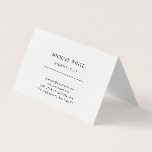 Attorney at Law Minimalist Classical Pro  Business Card