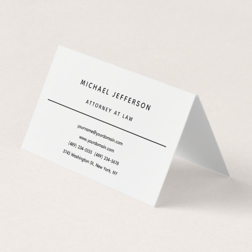Attorney at Law Minimalist Classical Pro Business Card