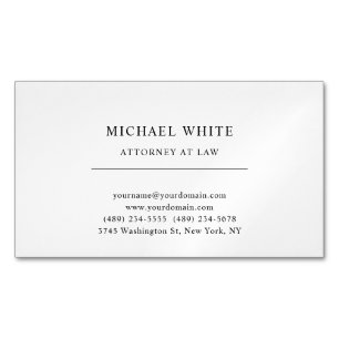 Attorney at Law Minimalist Classical Pro Business Card Magnet