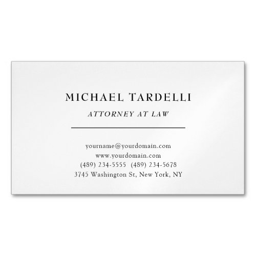 Attorney at Law Minimalist Classical Pro Business Card Magnet
